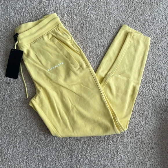 NWT Alphalete Essential Core Jogger - Yellow - Picture 2 of 9